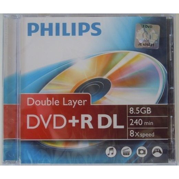 Philips DVD+R85 Dual-Layer 8x keskeny tok