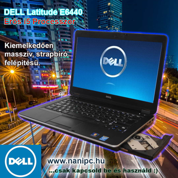 AKCIÓ! Az Igazi túlélő Laptop Dell Latitude E6440 I5/8/128/14