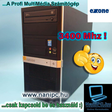 Extracomputer D3230-B1  Számítógép i3-4130/8/500/DVD-RW Ingyen Házhoz Garanciás