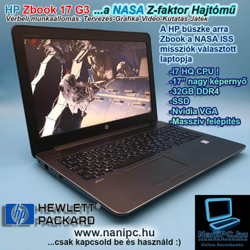Bivaly erős Tervező Gamer HP ZBook 17 G3 