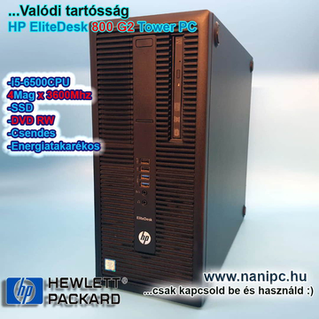 Valódi tartósság HP EiteDesk 800 G2 TOWER PC i5-6500/8/240SSD/DVDRW Ingyen házhoz Garanciás