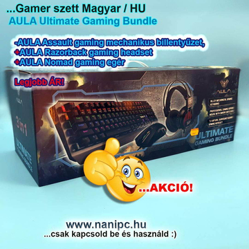 Akció! AULA Ultimate Gaming Bundle Gamer szett Magyar / HU