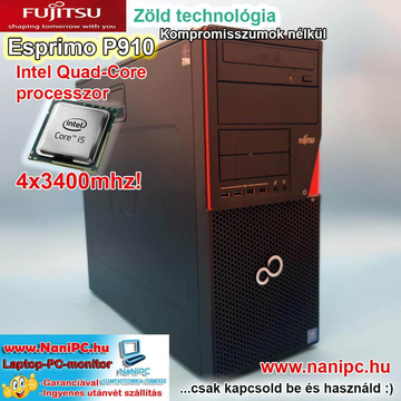 Zöld technológia Fujitsu Esprimo P910 PC i5-2400/8GB/500HDD Ingyen házhoz Garanciás
