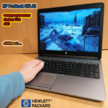 A Vékony, strapabíró mindenes HP ProBook 655 A8-5550M/8GB/128SSD/RADEON VGA/15,6