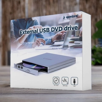 Külső USB DVD-Író Gembird Ezüst