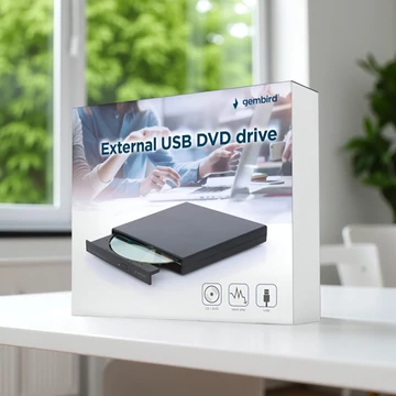 Külső USB DVD-Író Gembird Fekete