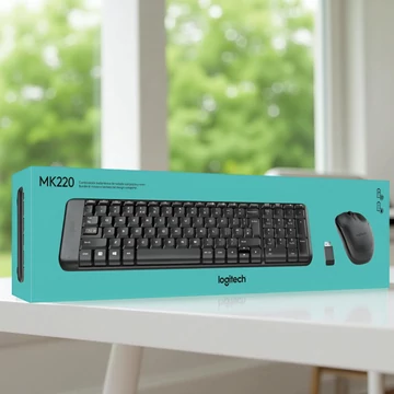 Logitech Wireless Desktop MK220 vezeték nélküli billentyűzet  + egér