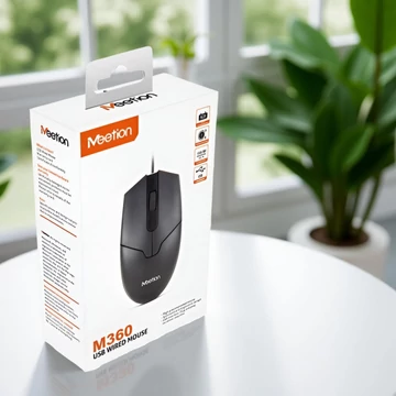 Meetion MT-M360 USB vezetékes egér - Fekete