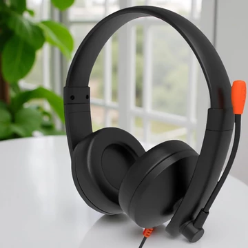 Meetion HP003U USB Headset Fekete - Zajcsökkentő mikrofon