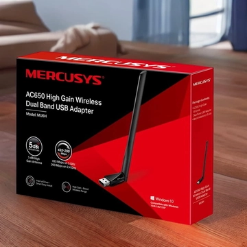 MERCUSYS nagy sebességű AC650 Wifi USB-adapter kétsávos MU6H