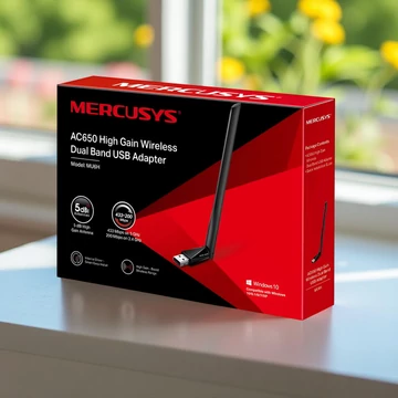 MERCUSYS nagy sebességű AC650 Wifi USB-adapter kétsávos MU6H