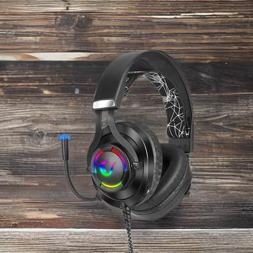 Rampage RM-K18 Double Black 7.1 USB fekete mikrofonos fejhallgató
