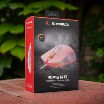 Rampage SMX-G68 SPEAR Gamer Pink Egér