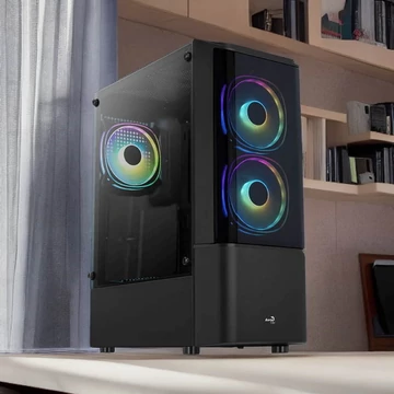 Játékra Teremtve Aerocool Quantum Gamer PC i5-10400F/16DDR4/480SSD+1TB HDD/RTX 3050-8GB-DDR6
