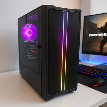 RGB Gamer PC AMD RYZEN 5 5500U 16GB RAM 1TB NVME SSD RTX3050 8GB grafikus kártya KOLINK Inspire K12 RGB ház