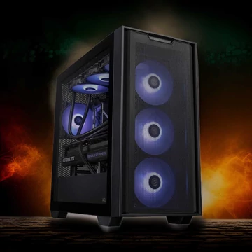 ASUS A21 RGB Gamer PC i7-14700F processzorral és RTX 4060 Ti grafikus kártyával, RGB ventilátoros MESH házzal