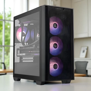 A21 RGB Gamer PC i7-14700F processzorral és RTX 5060 Ti grafikus kártyával, RGB ventilátoros MESH házzal