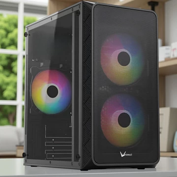 Formula Air Mesh G4 Black irodai számítógép Intel i5-8500 processzorral, 16GB RAM-mal és Windows 11 Pro operációs rendszerrel