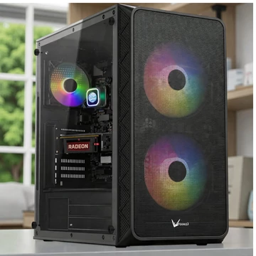 Formula Air Mesh G4 Black gaming számítógép Intel i5-8500 processzorral és AMD Radeon RX6400 4GB videókártyával