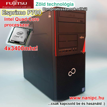 Zöld technológia Fujitsu Esprimo P700 PC i5-2400/8GB/250 Ingyen házhoz Garanciás