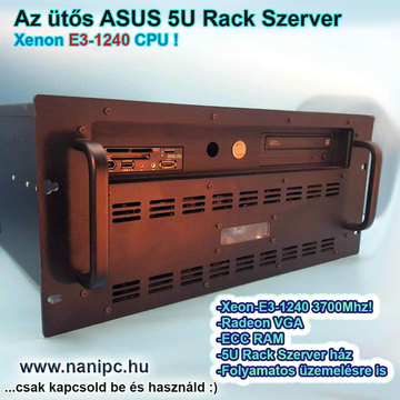 ASUS P8B-C4L 5U Rack SZERVER PC Xeon-E3-1240/16GB/500HDD Ingyen házhoz Garanciás