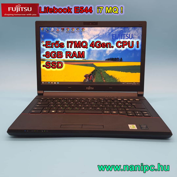 Izmos Japán technika Fujitsu Lifebook E544 i7-4712MQ/8GB/256SSD/14” Garanciás