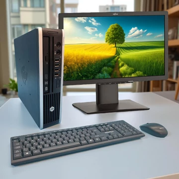HP Compaq Elite 8300 asztali PC szett i3-3220 8GB 128GB SSD 22 colos monitorral billentyűzettel és egérrel