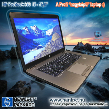 A nagyképű Profi Laptop :) HP ProBook 850 G2 i5-5300u/8GB/128SSD/15,6