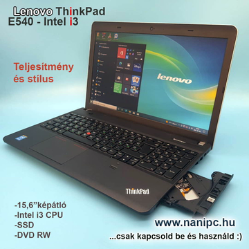 Lenovo Thinkpad E540 Teljesítmény és stílus