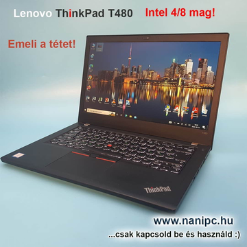 A profi funkcionalitás LENOVO ThinkPad T480 I5-8350u/8GB/256SSD/FHD/14