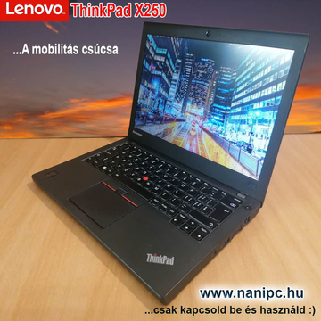 Mobilitás csúcsa Lenovo X250 i5-5300u/8/128SSD/HD5500/12,5” Garanciás ingyen házhoz