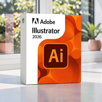 Adobe Illustrator 2026 Windows professzionális vektorgrafikai szoftver doboz