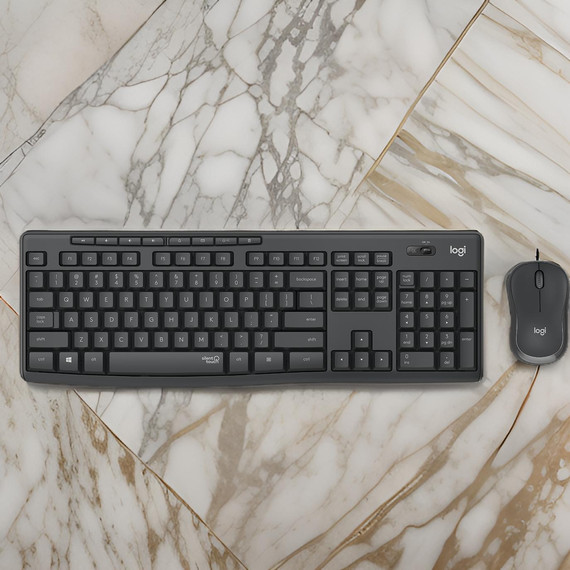 LOGITECH MK295 SILENT vezeték nélkülibillentyűzet + egér Fekete