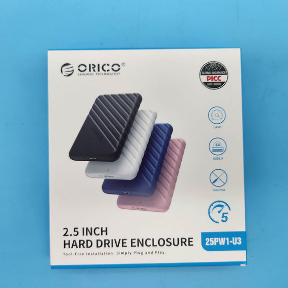 Hordozható külső HDD meghajtó ház Fekete színben ORICO 25PW1-U3 2.5"