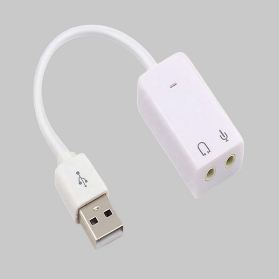 Külső USB hankártya adapter mikrofon és hangszóró csatlakoztatásához