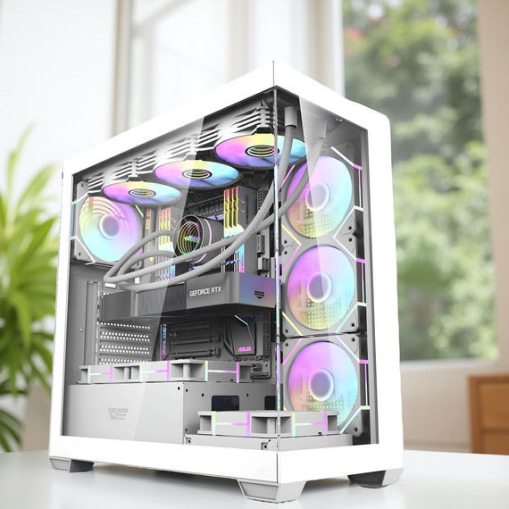 Supreme Silver i7-12700F/32DDR4/2TB NVME SSD/5060 8GB/Vízhűtés/Aquarium Ház Gamer PC +Windows 11/10 Pro
