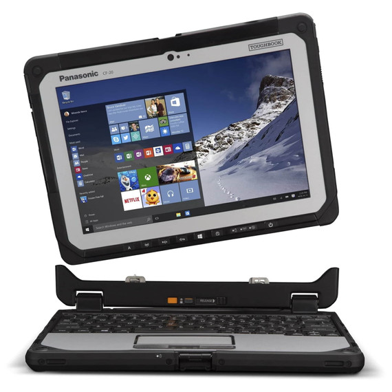 6-az-1-ben Rugged Panasonic Toughbook CF-20 m5-6Y57/8GB/256GB NVMe SSD/FHD/Touch/10,1"/4G/GPS/Toll/szétválasztható/dual kamera/vaku/bluetooth/wifi