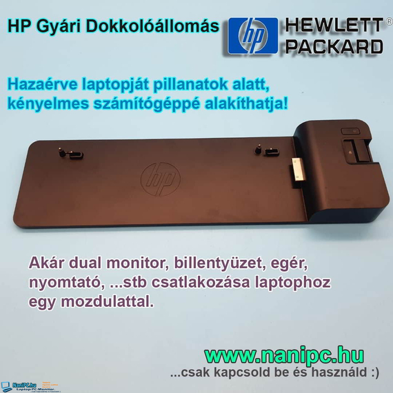 HP UltraSlim dokkoló állomás 2013 USB 3.0 Csatlakozóval Ingyen Házhoz garanciával