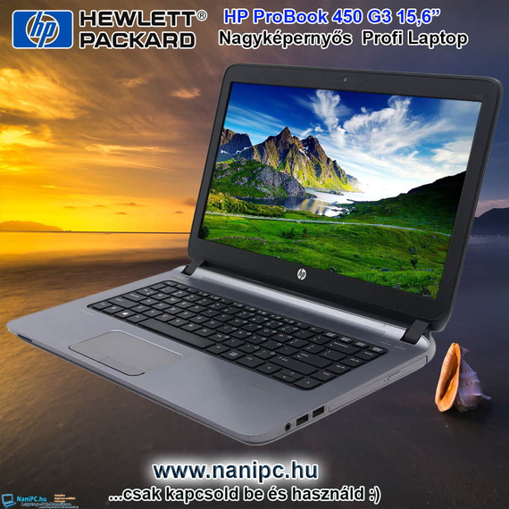 Stílusos és tartós HP ProBook 450 G3 I5-6200U/8/128/DVDRW/15,6