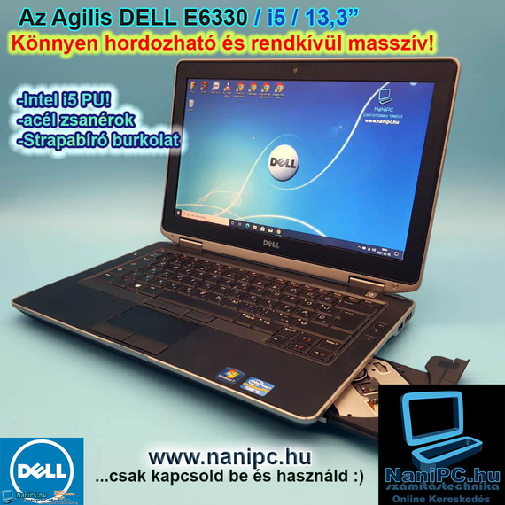 SSD változat! Az Agilis DELL Latitude E6330 i5/8/240SSD/13,3