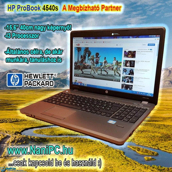 A Megbízható Partner HP ProBook 4540s i3-2370m/8/120SSD/DVDrw/15,6" Laptop
