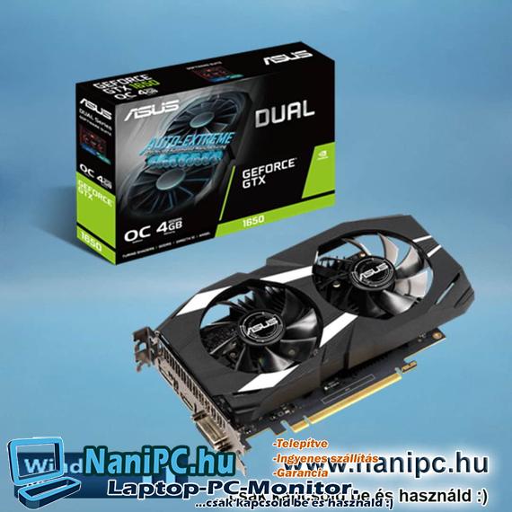 ASUS GeForce GTX 1650 OC 4GB GDDR5 DUAL Videokártya