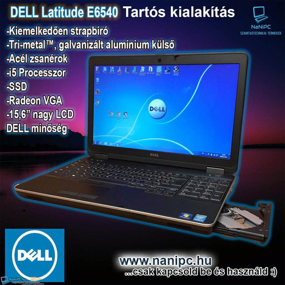 Strapabíró Dell E6540 i5-4210u/8GB/240SSD/Dual VGA/15,6