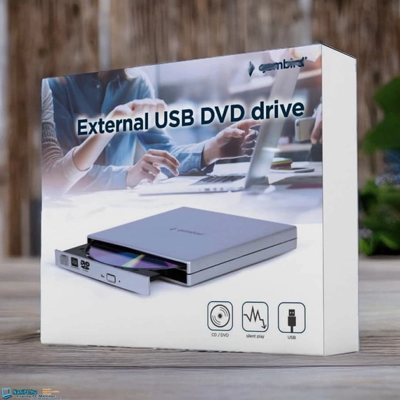 Külső USB DVD-Író Gembird Ezüst