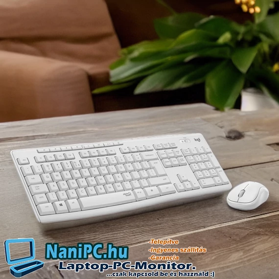 LOGITECH MK295 SILENT vezeték nélkülibillentyűzet + egér Fehér