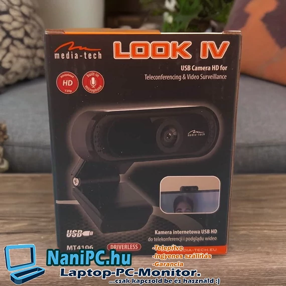Media-Tech Look IV MT4106 Webkamera Fekete