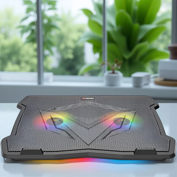 Meetion laptop hűtő (2db ventilátor) CP2020 9
