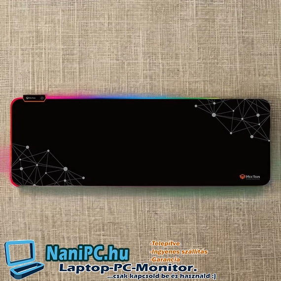 Meetion MT-PD121 RGB XL gamer egérpad