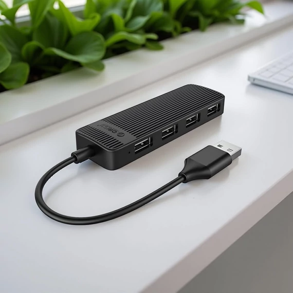Orico USB2.0 Hub FL02-BK fekete 4 portos USB elosztó kompakt kialakítással