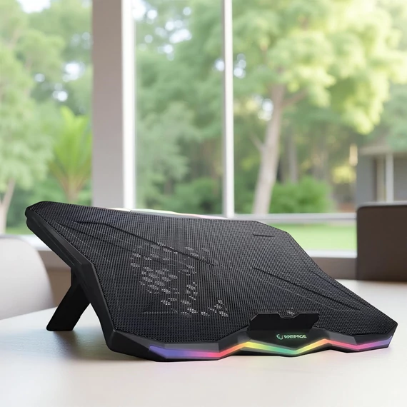 Rampage AD-RC3 notebook hűtőpad Fekete 140 mm-es ventilátor 10-17